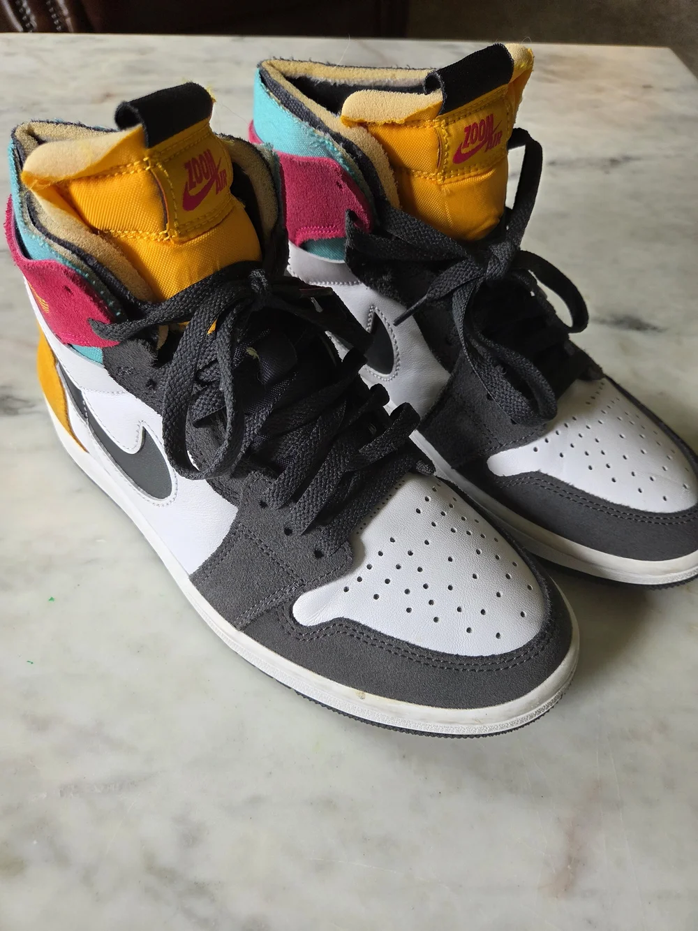 Men's 6 Air Jordan 1 High Zoom Comfort Multi-Color Basketball Shoes